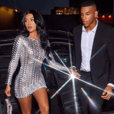 Vestido mini de manga larga con aberturas City Mood